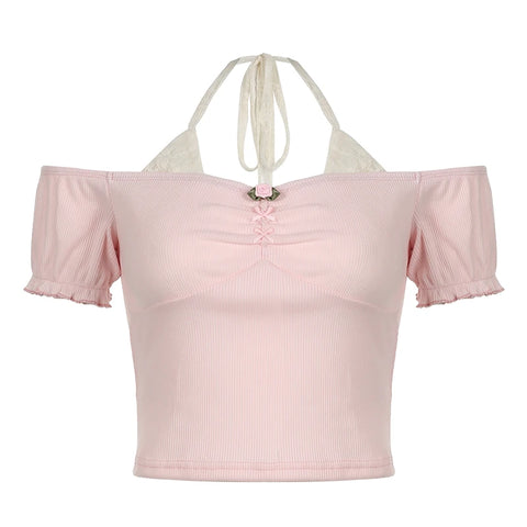 sweet-pink-halter-short-off-shoulder-top-4