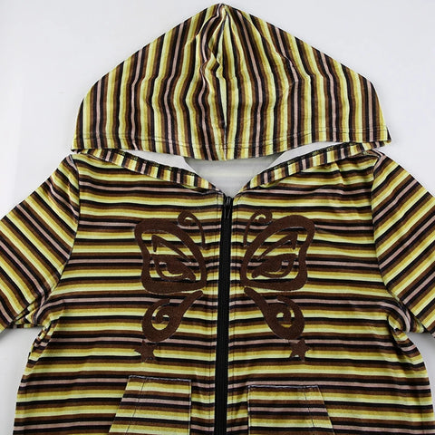 vintage-stripe-velvet-butterfly-embroidery-hooded-coat-4