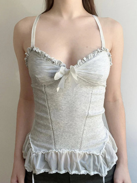 white-camisole-ruffles-spliced-bow-top-1